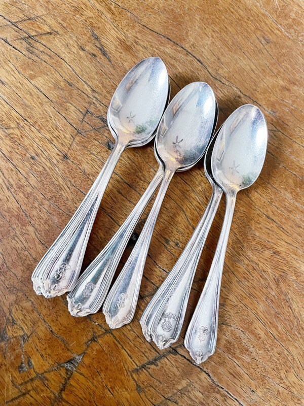 Set of 8 of Silver Plated Demitasse Spoons From the Biltmore Hotel