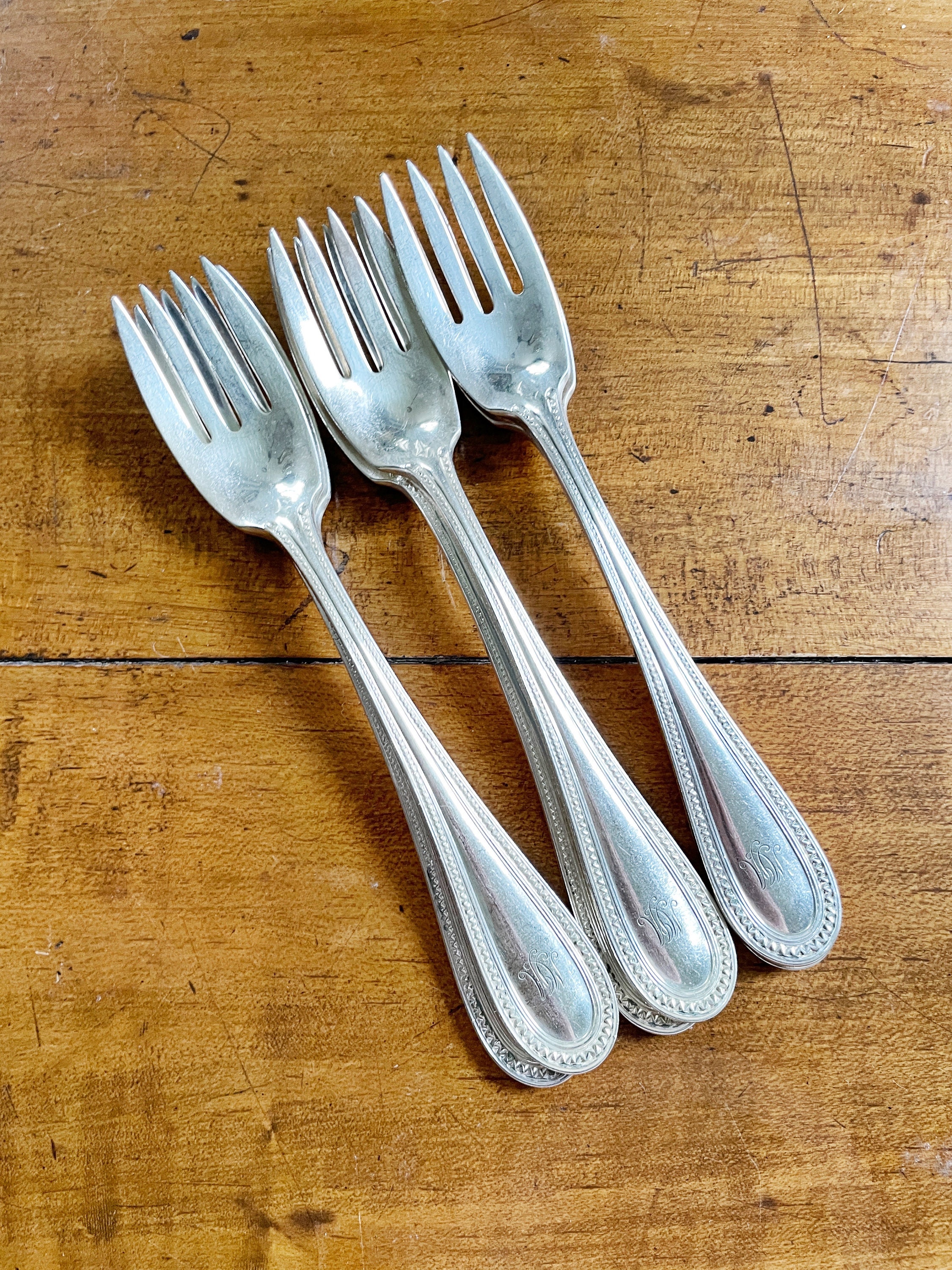 Set of 6 Antique Silver Plated Tiffany & Co Forks - Etsy