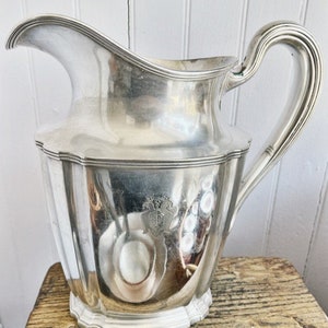 1909 Silver Plated Water Pitcher from The Palace Hotel in San Francisco