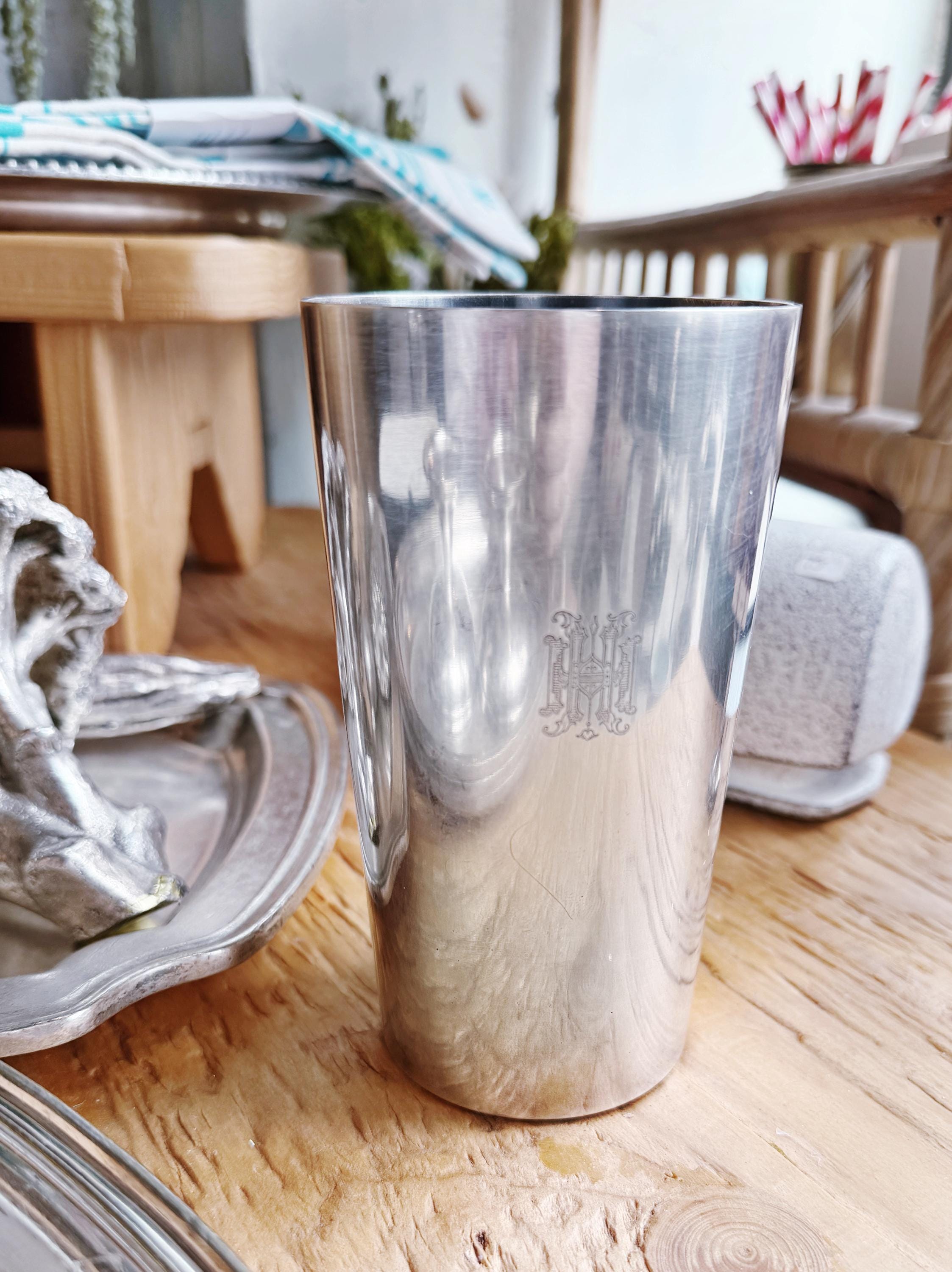 Antique Silver Plated Cocktail Shaker - Etsy