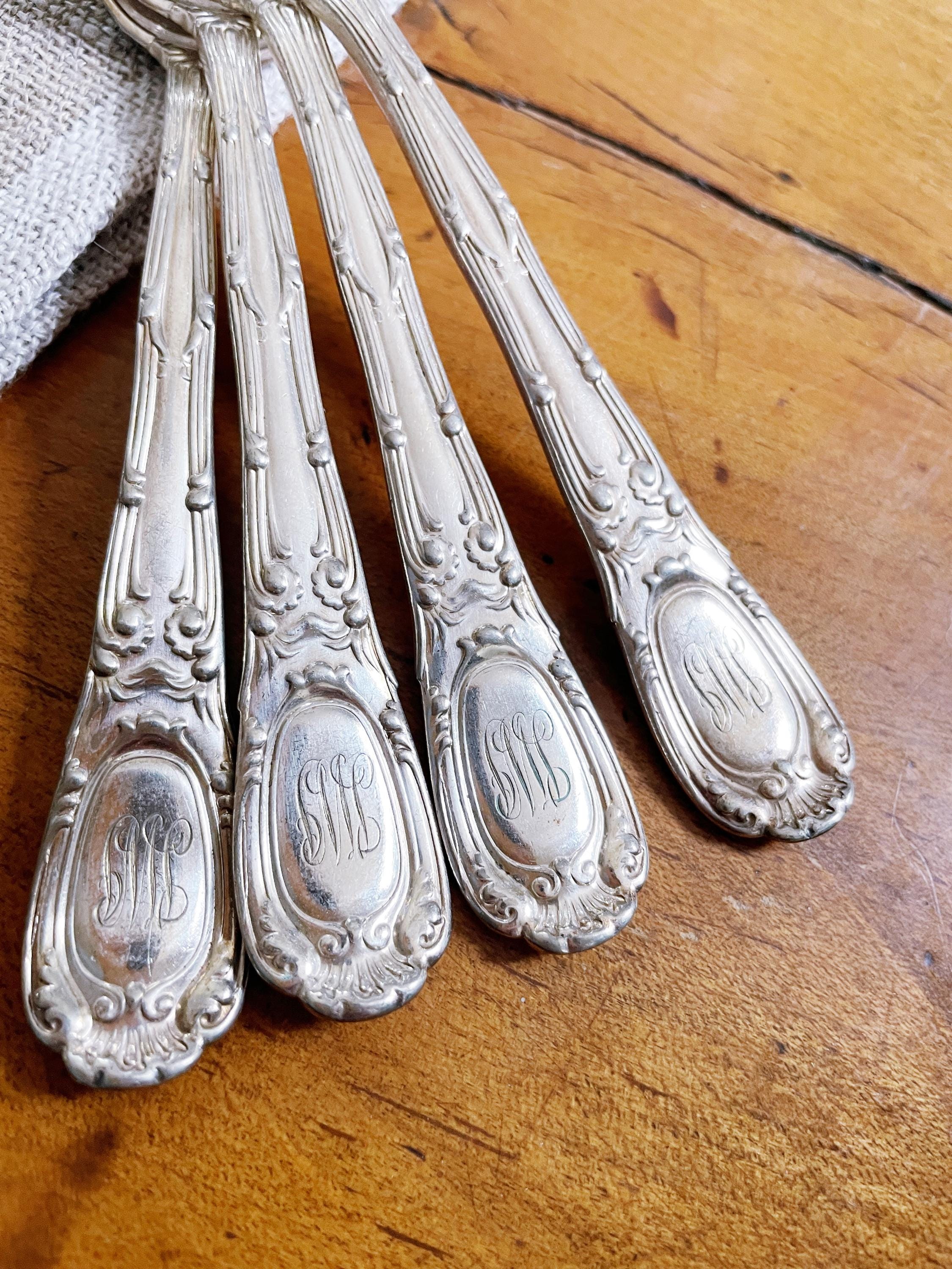 Set of 4 Antique Silver Plate Tiffany & Co Demitasse Spoons - Etsy
