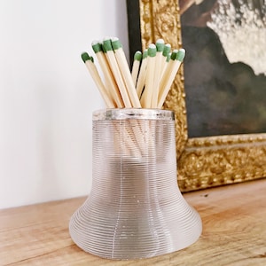 Antique Sterling Silver and Glass Match Striker