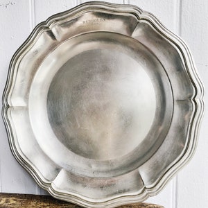 Antique Christofle Silver Plated Serving Tray from Hotel Reynolds Paris