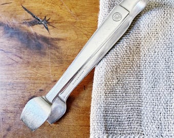 Antique Silver Northern Pacific Railroad Sugar Tongs