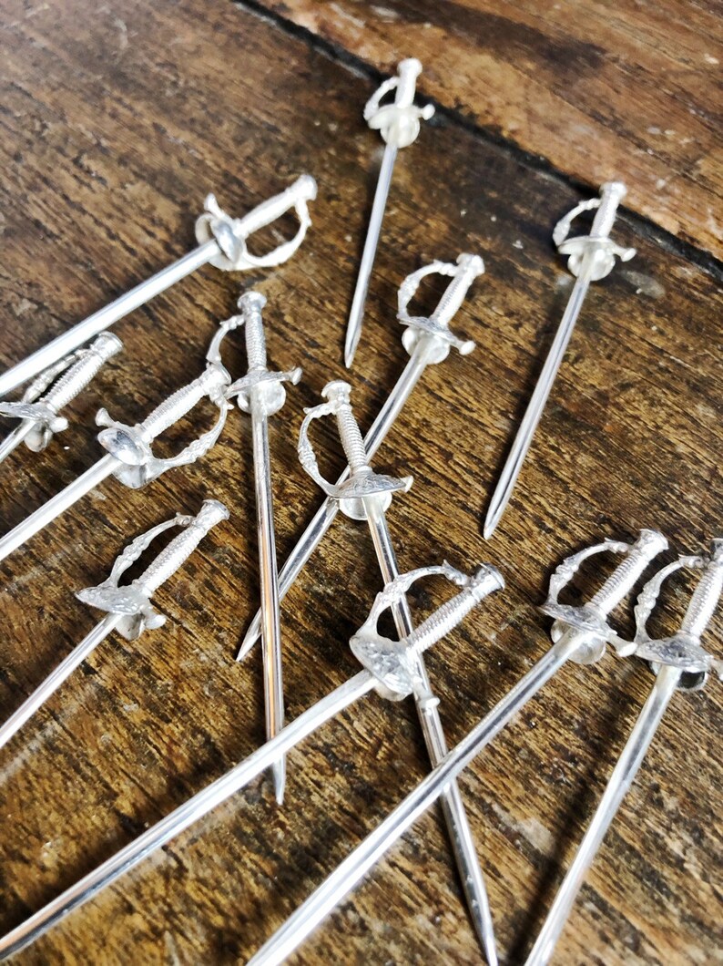 Set of 12 Tiffany & Co Sterling Silver Cocktail Sword Picks Etsy