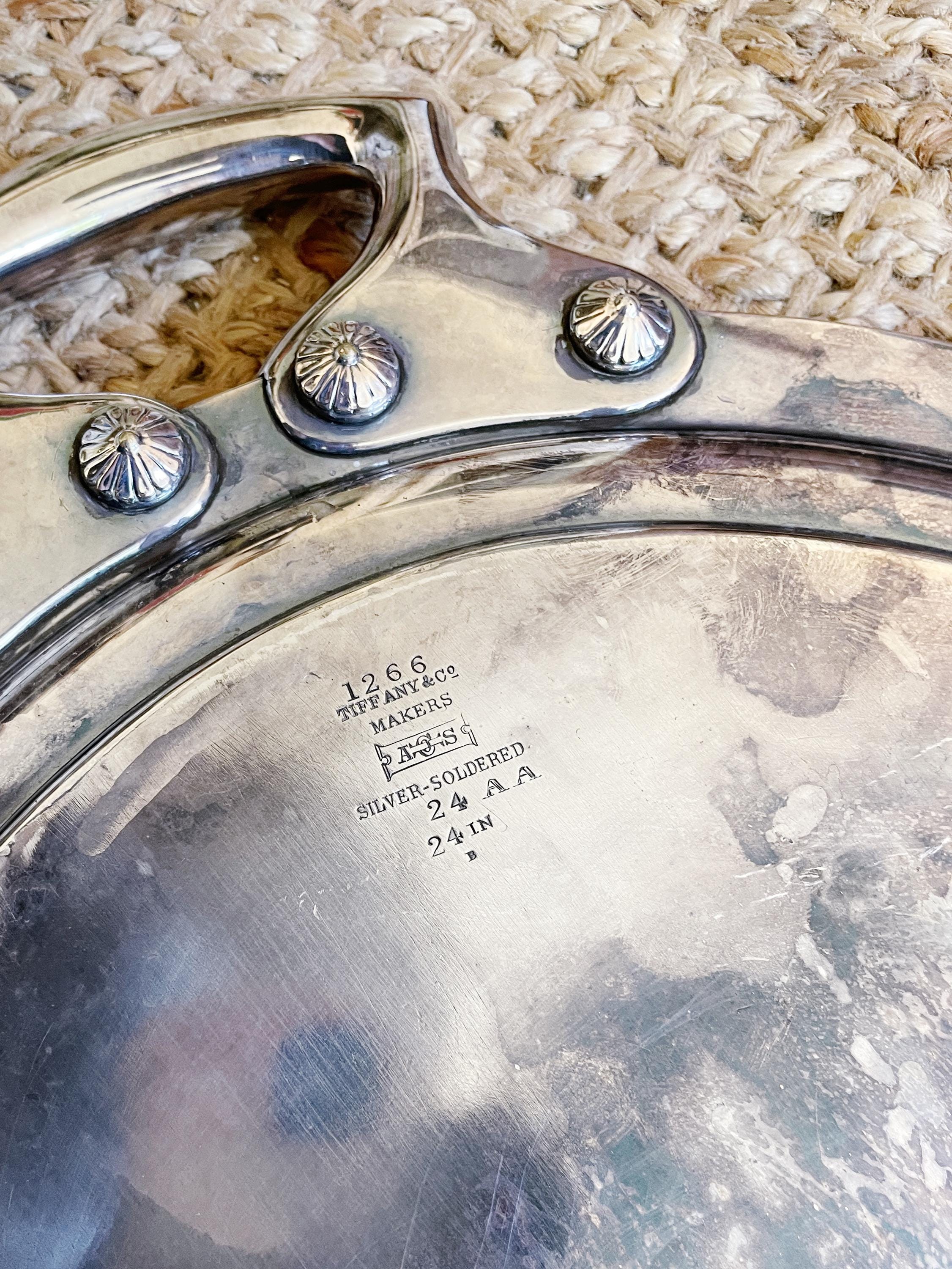 Tiffany maker’s/ティファニー シルバーボウル・トレー Monumental 1880s Silver Plated Tiffany & Co Serving Tray - Etsy