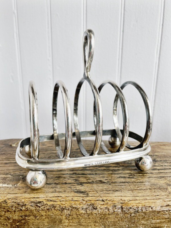 Antiker Weißer Star Line Steamship Versilberter Toastständer | Etsy