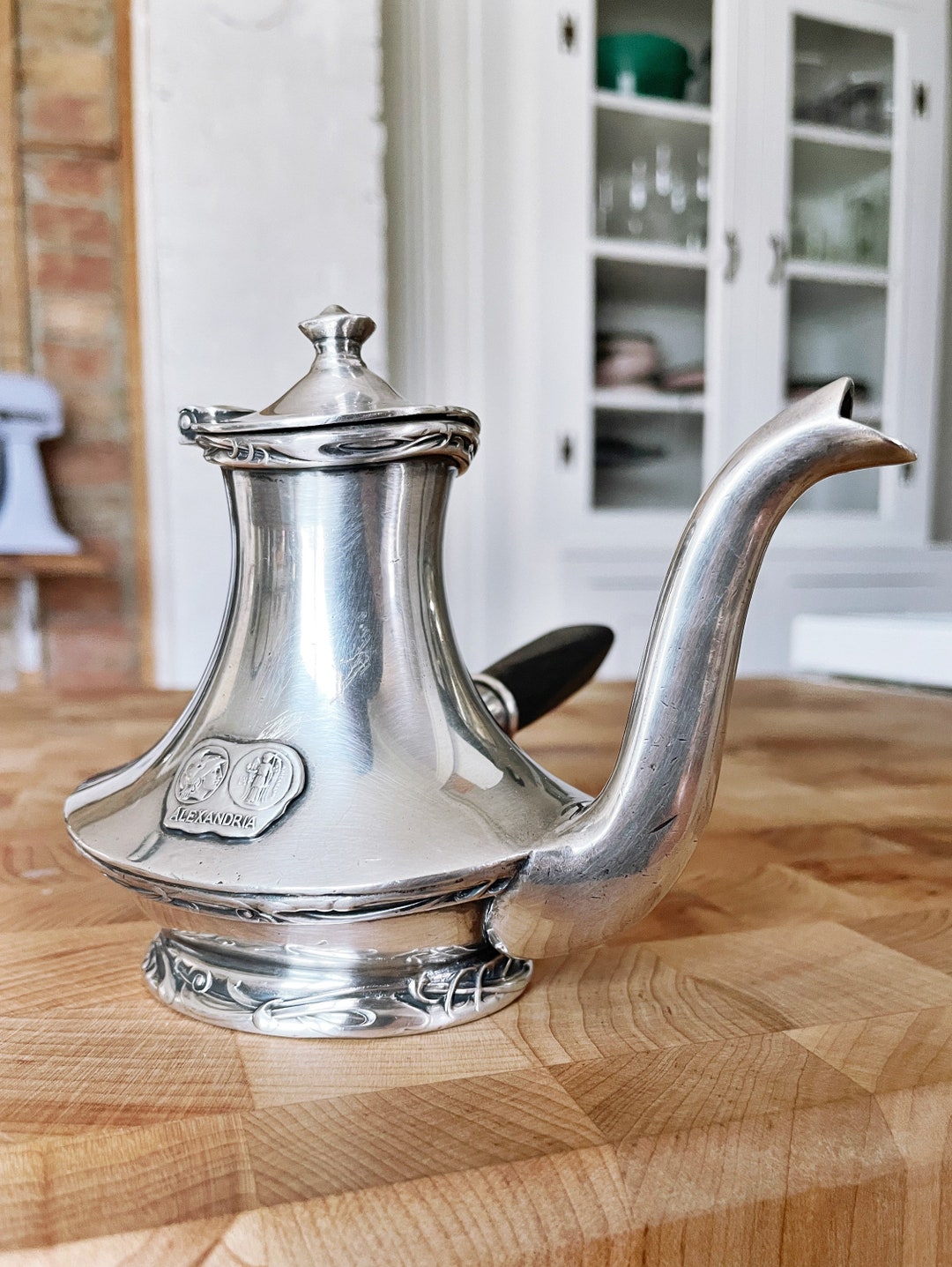 Antique Silver Plated Teapot From Hotel Alexandria Los Angeles Etsy