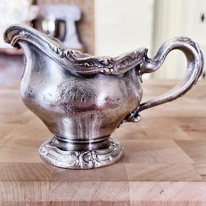 Antique 1916 Silver Plated Creamer from The Waldorf-Astoria Hotel NYC