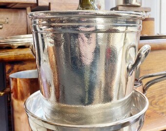 Vintage Silver Plated Champagne Bucket and Stand from Anthony’s Pier 4 in Boston