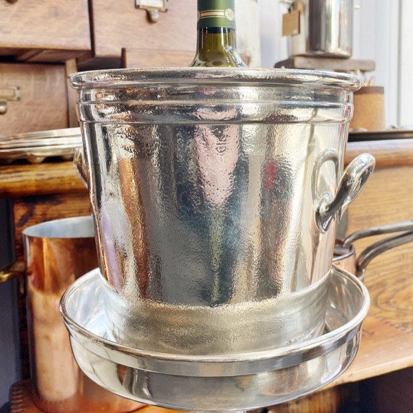 Vintage Silver Plated Champagne Bucket and Stand from Anthony’s Pier 4 in Boston