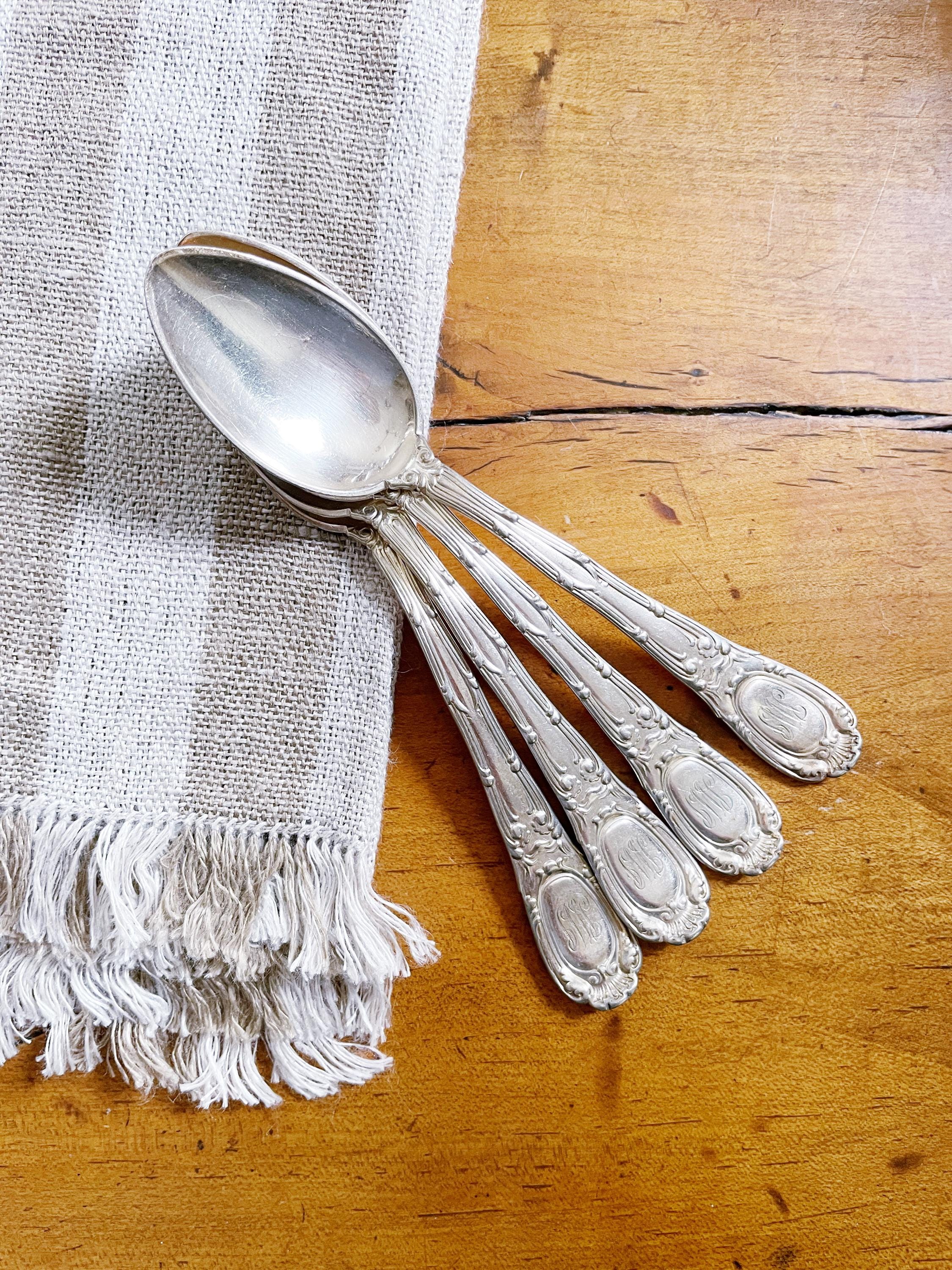 Set of 4 Antique Silver Plate Tiffany & Co Demitasse Spoons - Etsy