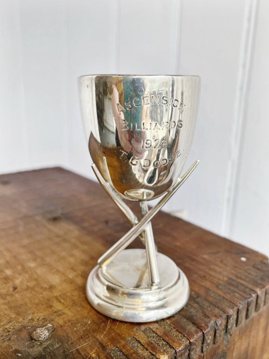 1929年英国スターリングシルバービリヤードトロフィー - Etsy 日本