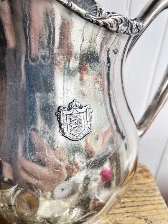Antique Silver Plated Water Pitcher From the Majestic Hotel in