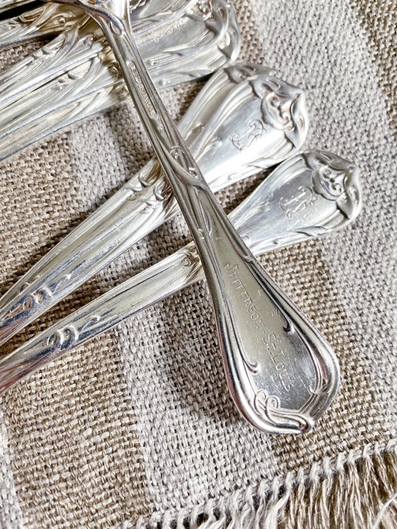 Antique Silver Plated Teaspoons From Hotel Jefferson St Louis - Etsy