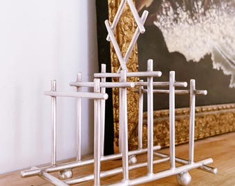 Porta toast antico inglese placcato in argento