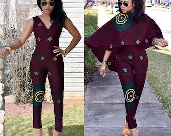 short ankara jumpsuit