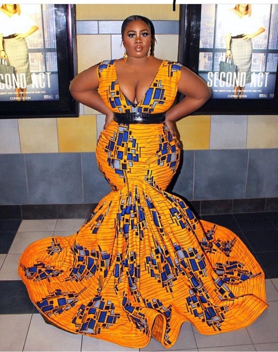 Plus Size Prom Dressplus Size Wedding Dressafrican Plus Size Etsy