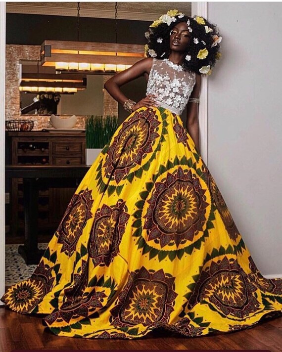 African Dresses For Promankara Prom Dress Ankara Prom Etsy