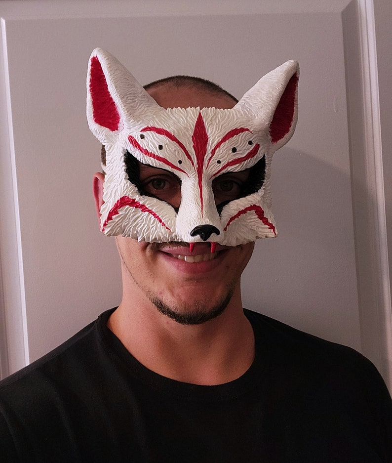 Fox Mask, Kitsune Mask, Masquerade Mask, Theater Mask, Half Mask