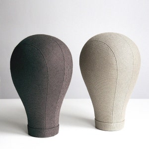 Canvas mannequin head - Hat stand - Canvas head - Hat block - Hat display - Dummy head - Headpiece display - Mannequin head stand