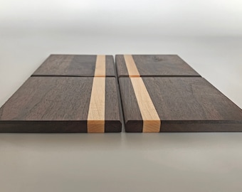 Handmade Walnut Wood Coasters, Housewarming and Wedding Gift, Rustic Wooden Coasters, Drink Coasters, Eco-Friendly Gift for Home Decor
