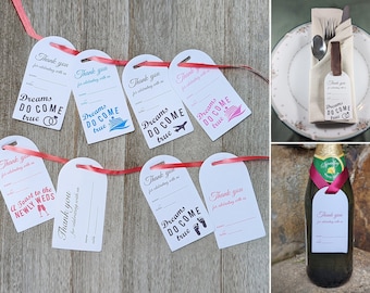 Standard Escort Cards | Sold in sets of 40 | Place Card Tags - Wedding Favor Tag - Luggage Favor Tag - Wedding Favor - Name Cards for Guests