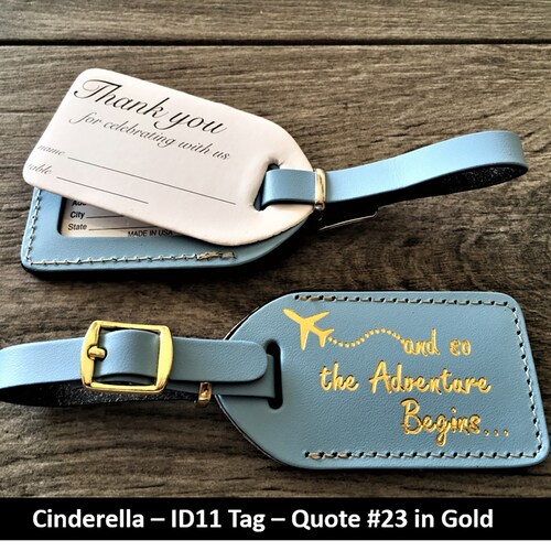 WEDDING LUGGAGE TAGS White Leather Style id 11 and so the Etsy