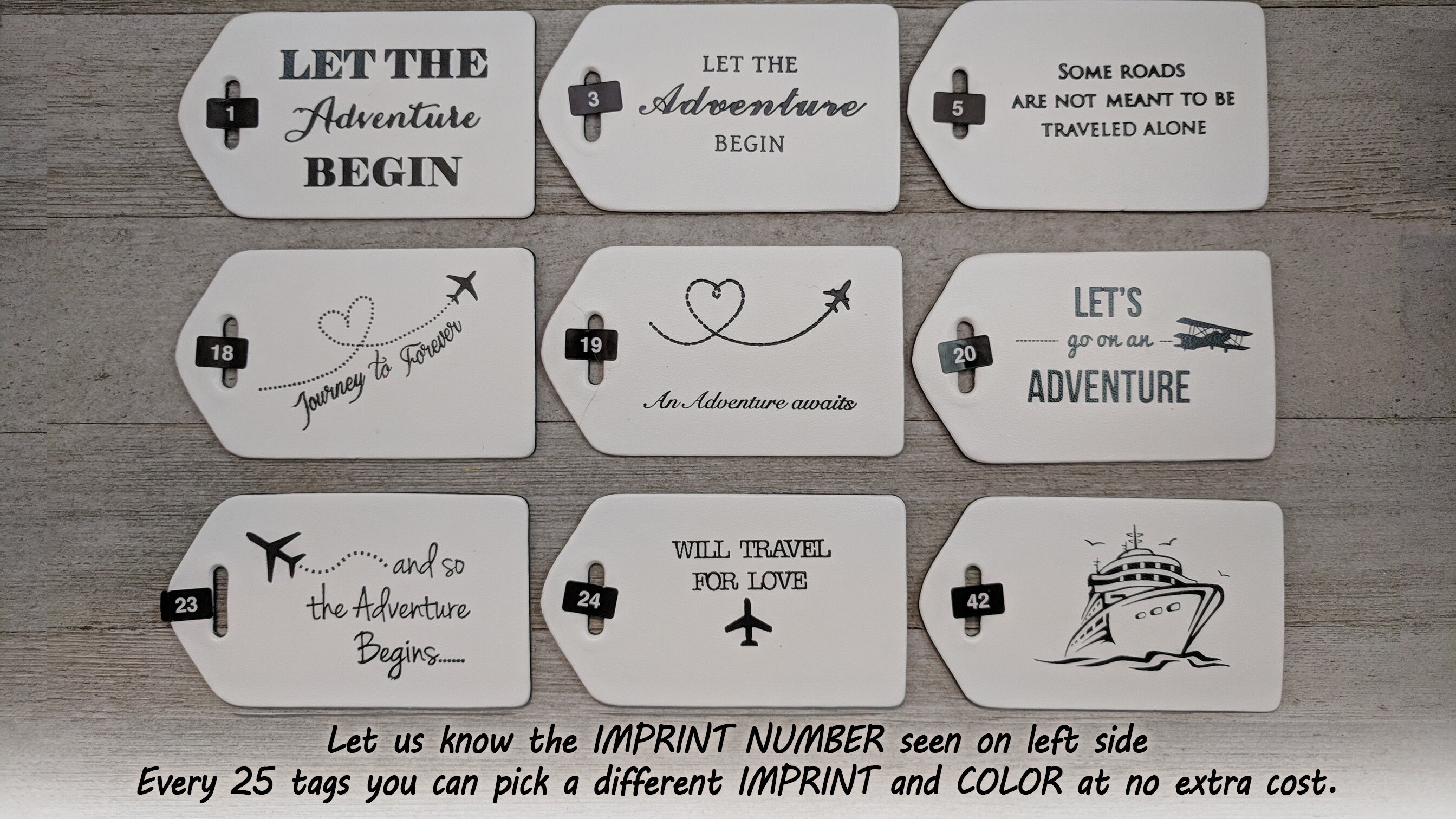 WEDDING LUGGAGE TAGS Mint leather and so the Adventure Etsy
