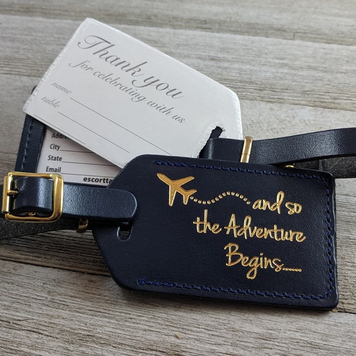 WEDDING LUGGAGE TAGS White Leather Style id 11 and so the Etsy Canada