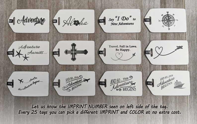 Luggage Tag Wedding Favor Mint Leather and so the Adventure Etsy