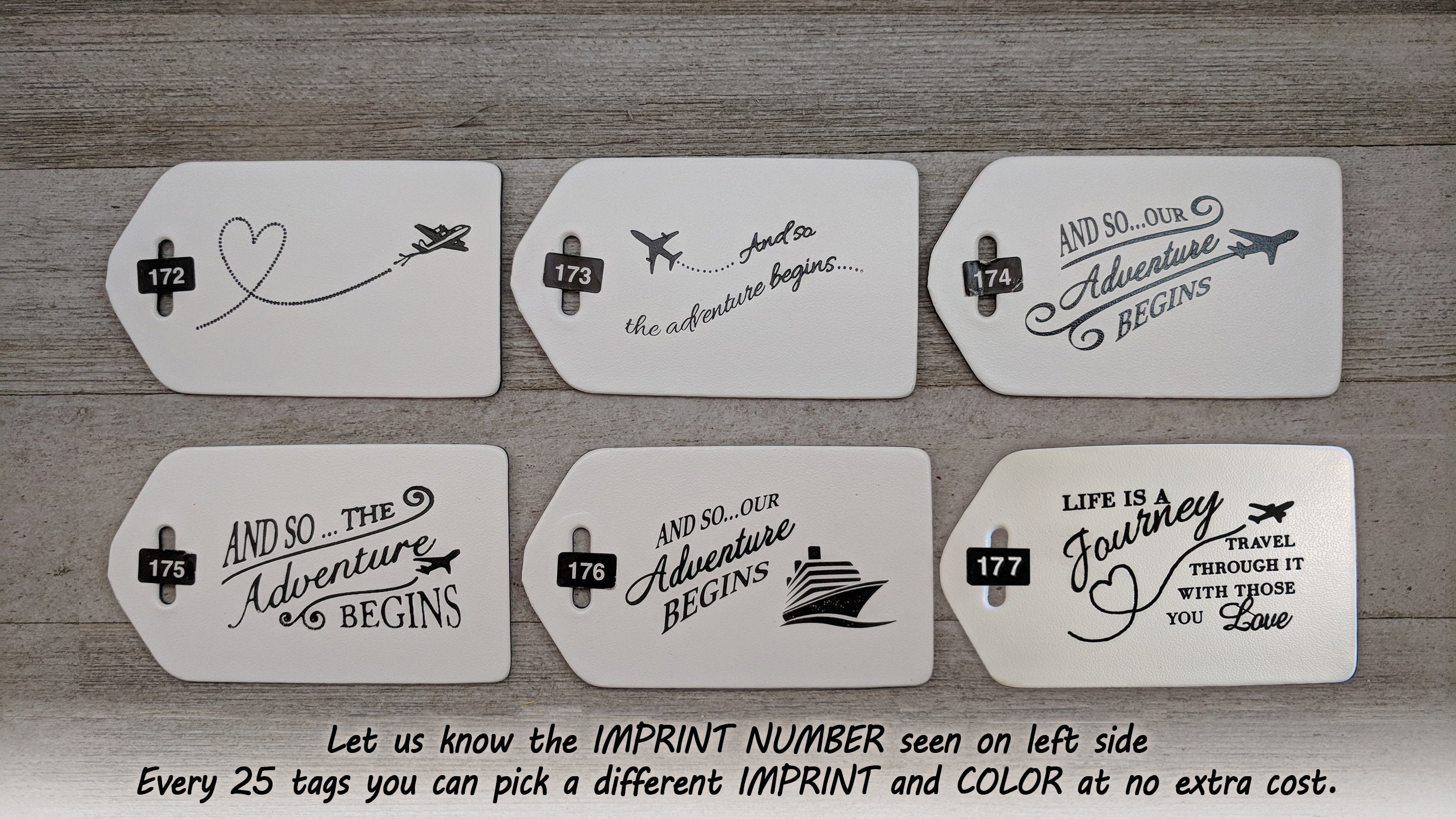 WEDDING LUGGAGE TAGS Mint leather and so the Adventure Etsy