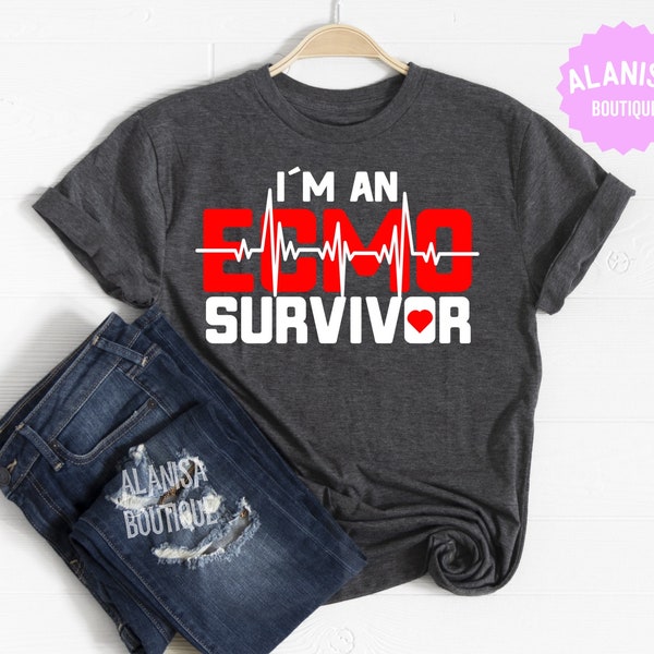 ECMO Survivor, I'm an ECMO Survivor, ECMO Shirt, Extracorporeal Membrane Oxygenation T Shirt, Membrane Oxygenation, Ecmo Heart, Ecmo Tee