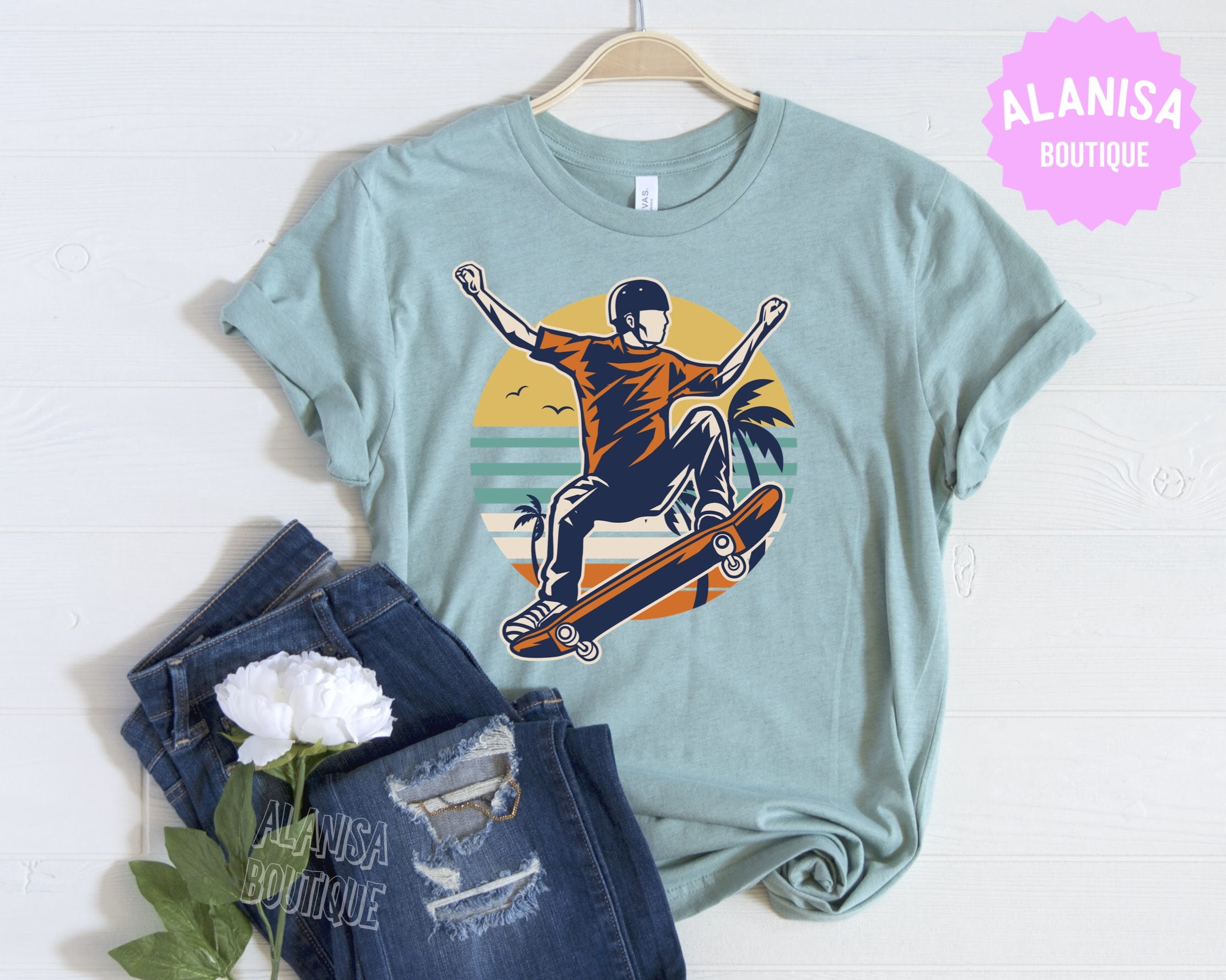 Vintage Skateboarding Shirt, Vintage Skateboarding, Skateboard Tee