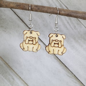 Bulldogge Ohrringe, Englisch Bulldogge Schmuck, Bulldogge, Englisch Bulldog Zubehör, Bulldogge Ohrhänger