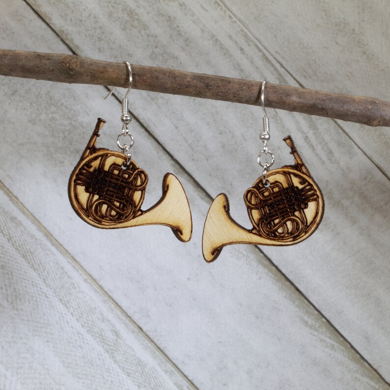 French Horn Earrings all Musician will love
