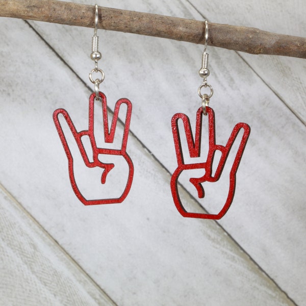 Shocker Wooden Dangle Earrings