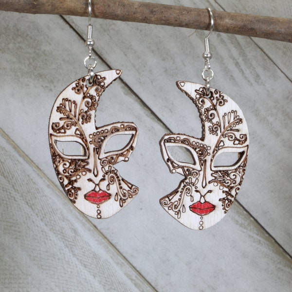 Venetian Half Mask Earrings