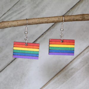 LGBTQIA+ Pride Wooden Earrings
