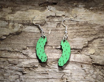 Unique Handmade Pickle Earrings - Whimsical Food Jewelry