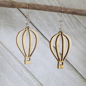 Hot Air Balloon Cutout Dangle Earrings