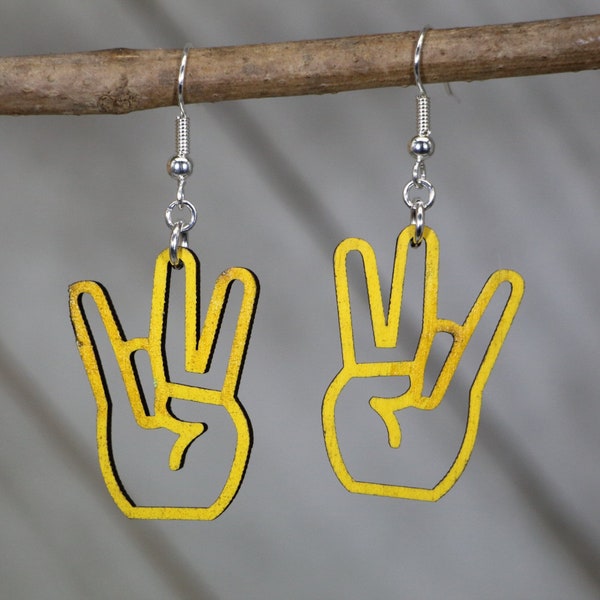 The Shocker Wooden Dangle Earrings