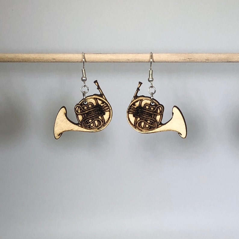 French Horn Earrings all Musician will love