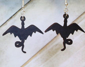 Dragon Silhouette Earrings