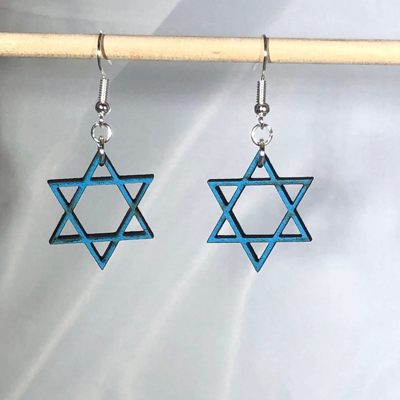 Star of David Earrings for Bat Mitzvah gifts David star Judaism