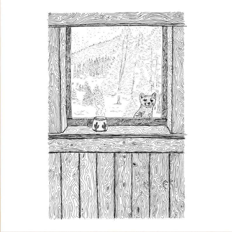 Pine Marten Cabin Art image 3