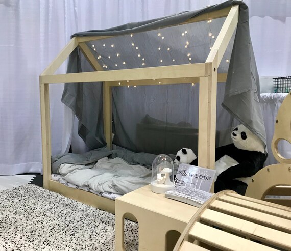 House Bed Montessori Floor Bed Transitional Bed Play House Etsy