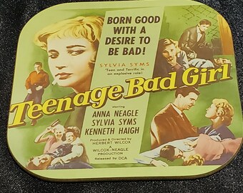 Teenage Bad Girl (1956) Movie Poster MDF Coaster