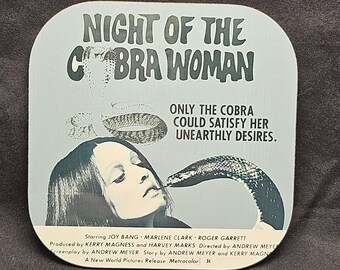 Night of the Cobra Woman (1972) Movie Poster MDF Coaster