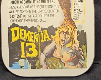 Dementia 13 (1963) Movie Poster MDF Coaster